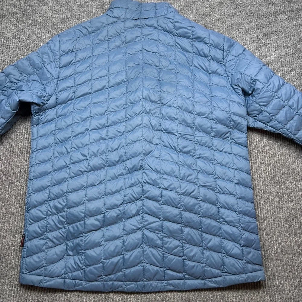 The North Face Thermoball Jacket Mens XL Light Blue Full Zip Puffer Primaloft